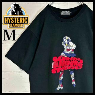 ヒステリックグラマー(HYSTERIC GLAMOUR)の【超希少モデル】ヒステリックグラマー☆刺繍ロゴ ビクセンガール Tシャツ 黒(Tシャツ/カットソー(半袖/袖なし))