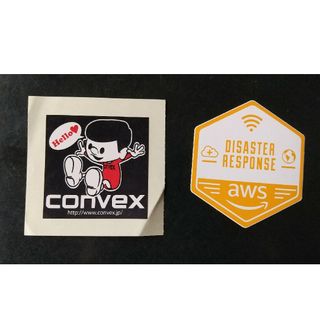 ステッカー 2枚  aws & convex(シール)