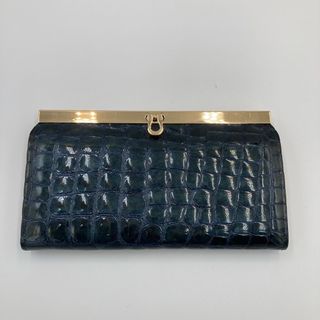 1metre carre - 美品】アンメートルキャレ 長財布 クロコ型押し ゴールド金具