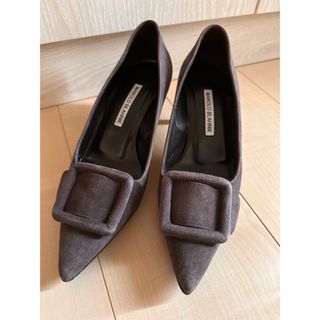 マノロブラニク(MANOLO BLAHNIK)のマノロブラニク　メイセール　パンプス　ダークグレー(ミュール)