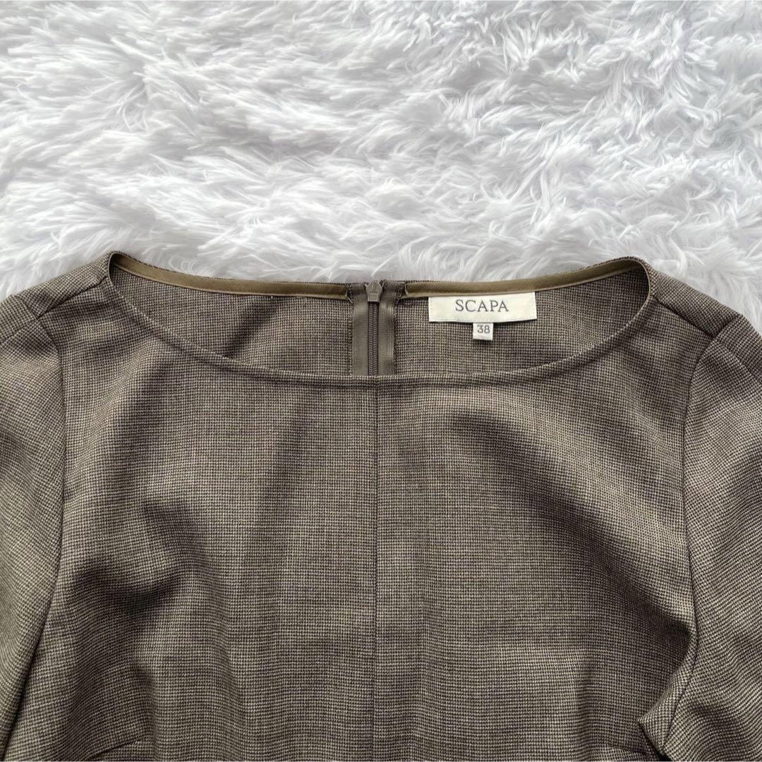 SCAPA(スキャパ)のSCAPA トップス ブラウス ジップアップ 38 5分袖 春服 フォーマル レディースのトップス(シャツ/ブラウス(長袖/七分))の商品写真