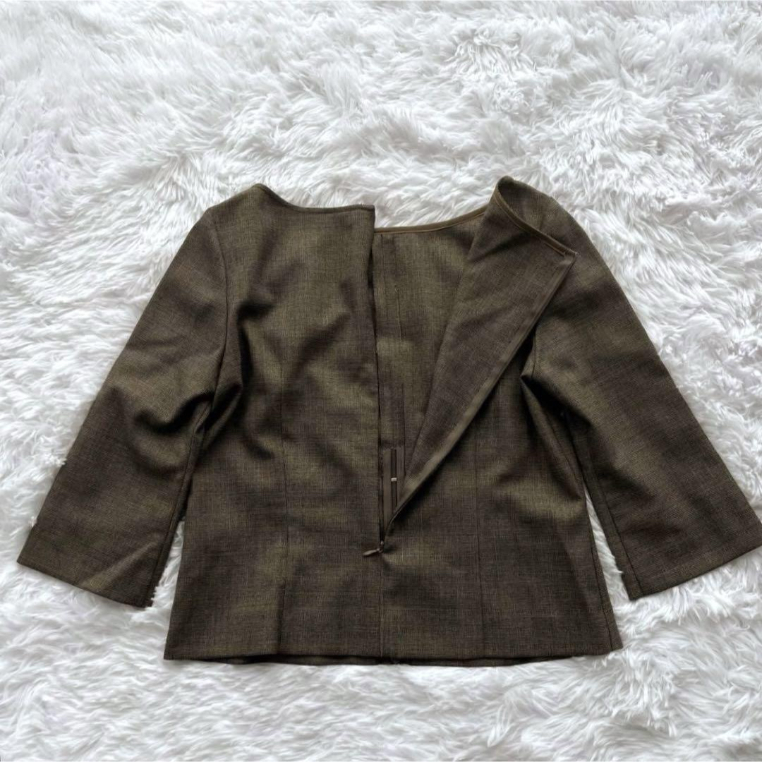 SCAPA(スキャパ)のSCAPA トップス ブラウス ジップアップ 38 5分袖 春服 フォーマル レディースのトップス(シャツ/ブラウス(長袖/七分))の商品写真