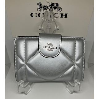 コーチ(COACH)のコーチ二つ折財布　CM997 ダイヤモンドキルティング(財布)