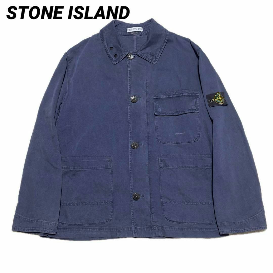 1998ss STONE ISLAND denim coverall L メンズのジャケット/アウター(Gジャン/デニムジャケット)の商品写真