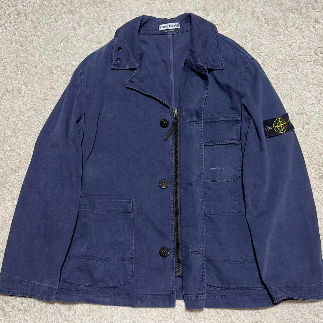 1998ss STONE ISLAND denim coverall L メンズのジャケット/アウター(Gジャン/デニムジャケット)の商品写真