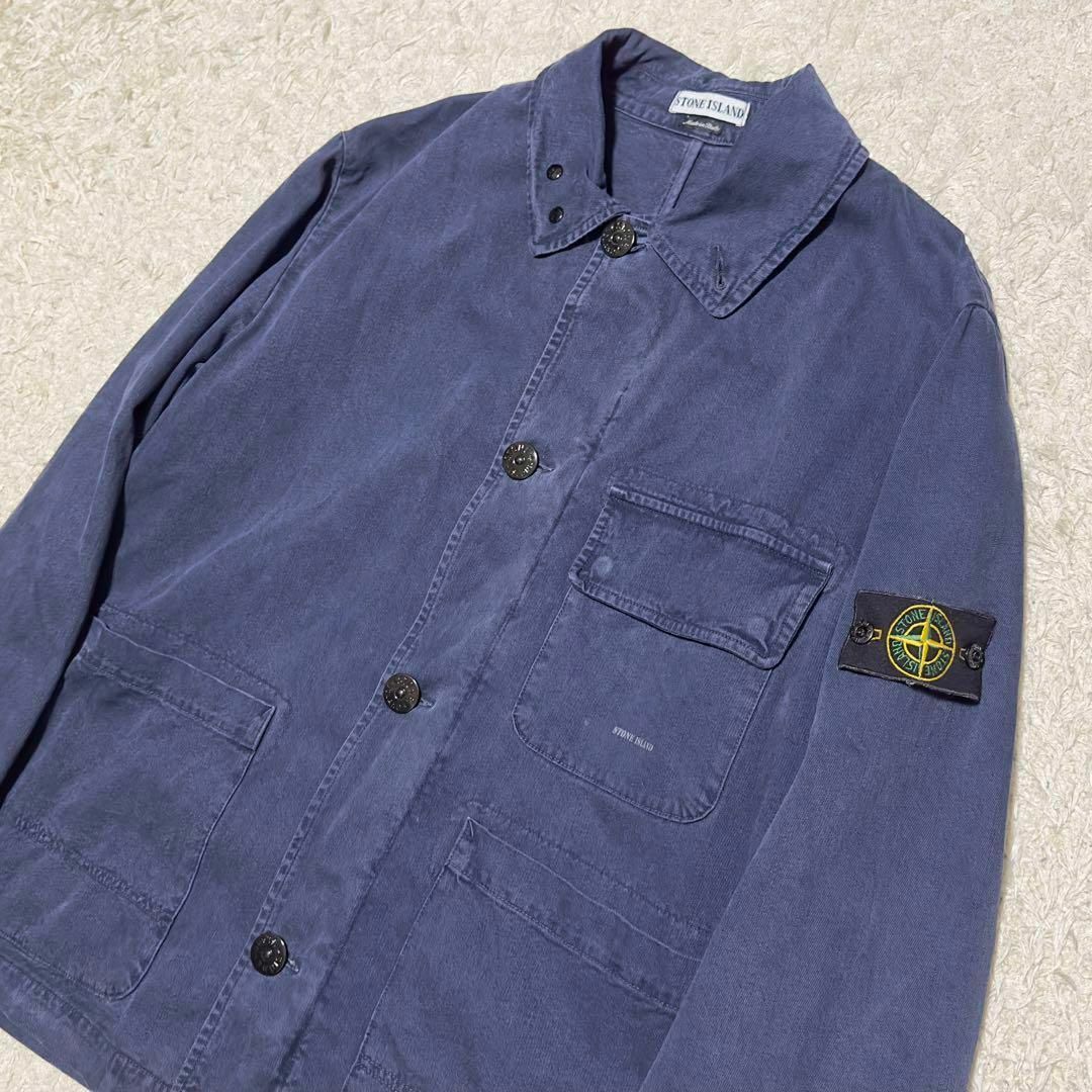 1998ss STONE ISLAND denim coverall L メンズのジャケット/アウター(Gジャン/デニムジャケット)の商品写真