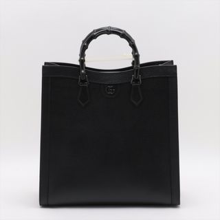 グッチ(Gucci)のグッチ ダイアナ レザー  ブラック レディース ハンドバッグ(ハンドバッグ)