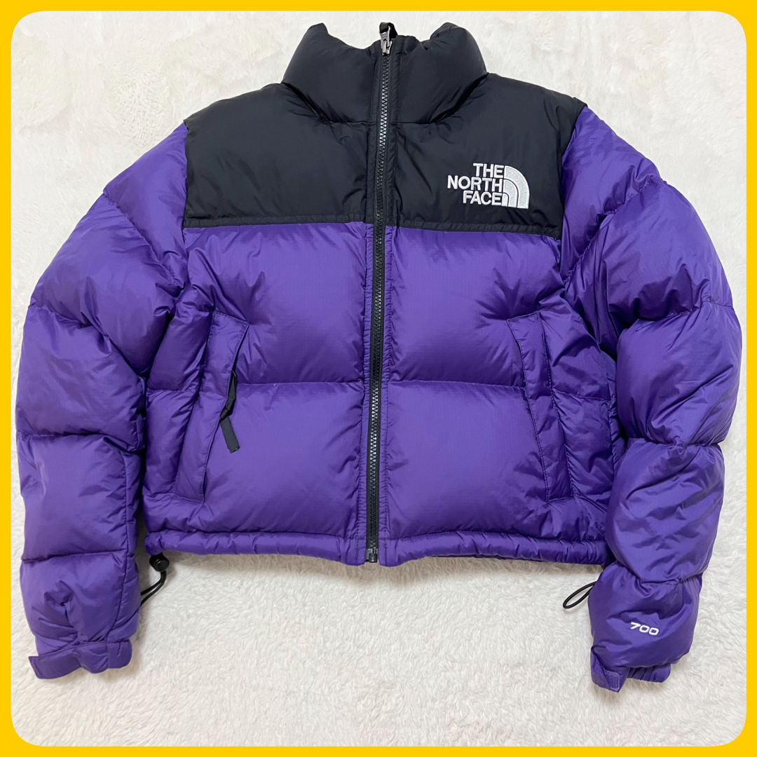 THE NORTH FACE(ザノースフェイス)の美品 ノースフェイス 700 紫 XS クロップド丈 ヌプシ ダウン ジャケット レディースのジャケット/アウター(ダウンジャケット)の商品写真