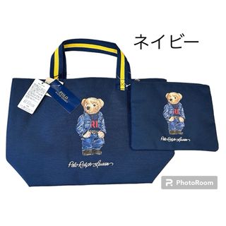 POLO RALPH LAUREN(トートバッグ ・ ブルー・ネイビー/青色系 POLO RALPH LAUREN(トートバッグ ・ ブルー・ネイビー/青色系