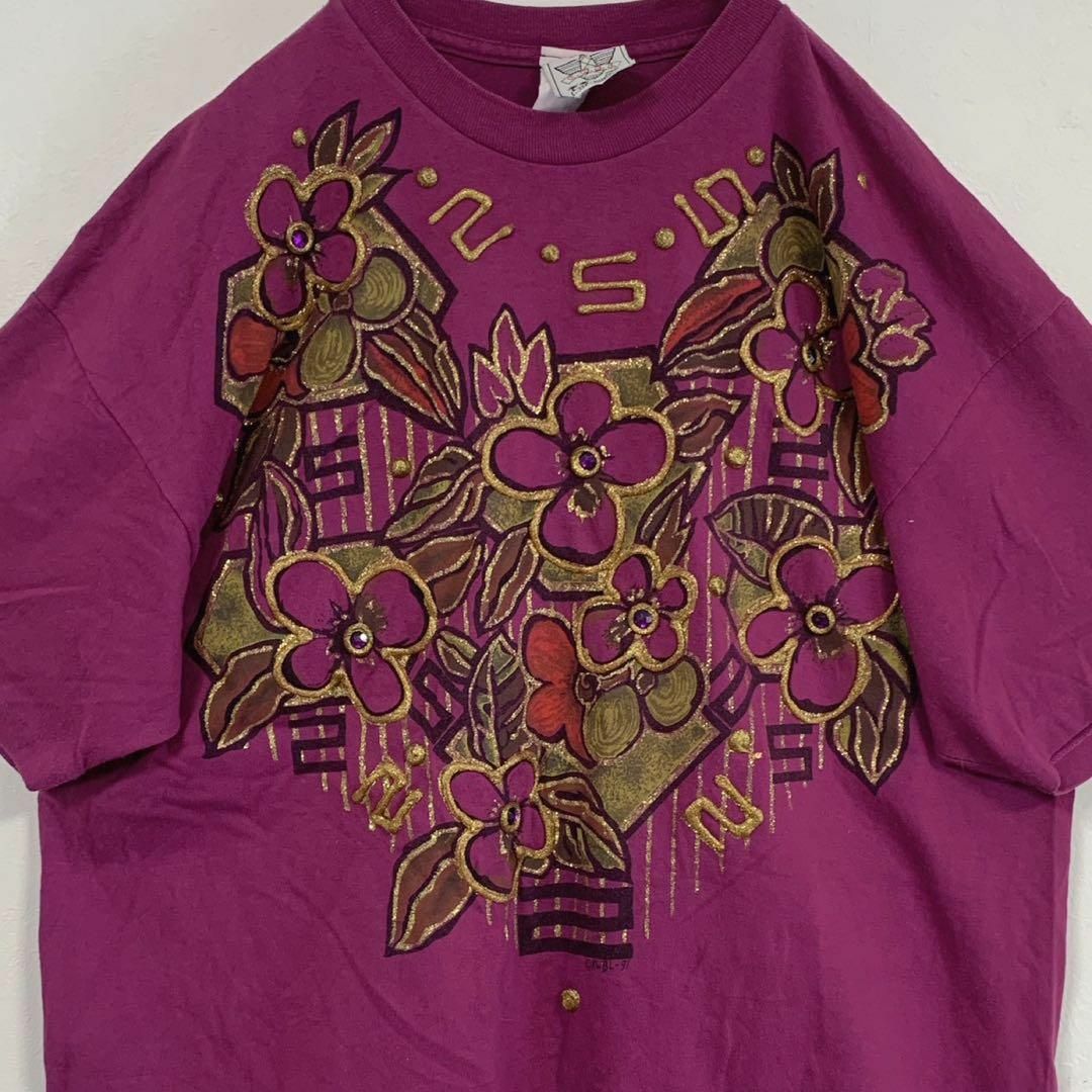 VINTAGE(ヴィンテージ)のヴィンテージ90's シングルステッチ ラメ入模様 K.W.B.L. Tシャツ メンズのトップス(Tシャツ/カットソー(半袖/袖なし))の商品写真