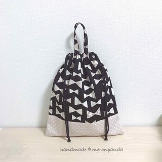 リボンクロ×ピンクドット 体操着袋(外出用品)