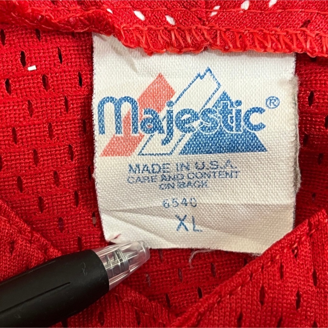 Majestic(マジェスティック)の【マジェスティック】USA製半袖ベースボールシャツ　アメリテック　企業ロゴ　F9 スポーツ/アウトドアの野球(応援グッズ)の商品写真