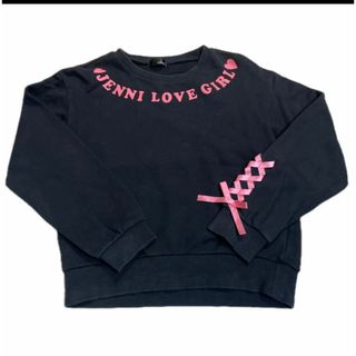 JENNI LOVE トレーナー　140 女の子　ブラック　黒(Tシャツ/カットソー)