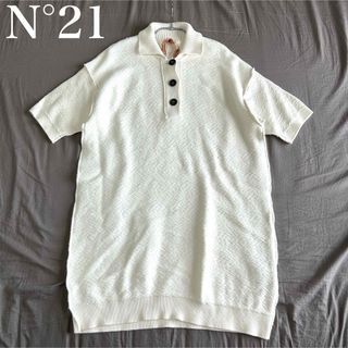 ヌメロヴェントゥーノ(N°21)のヌメロヴェントゥーノ 22SS 美品 半袖 編み ニット ミニワンピース(カットソー(半袖/袖なし))