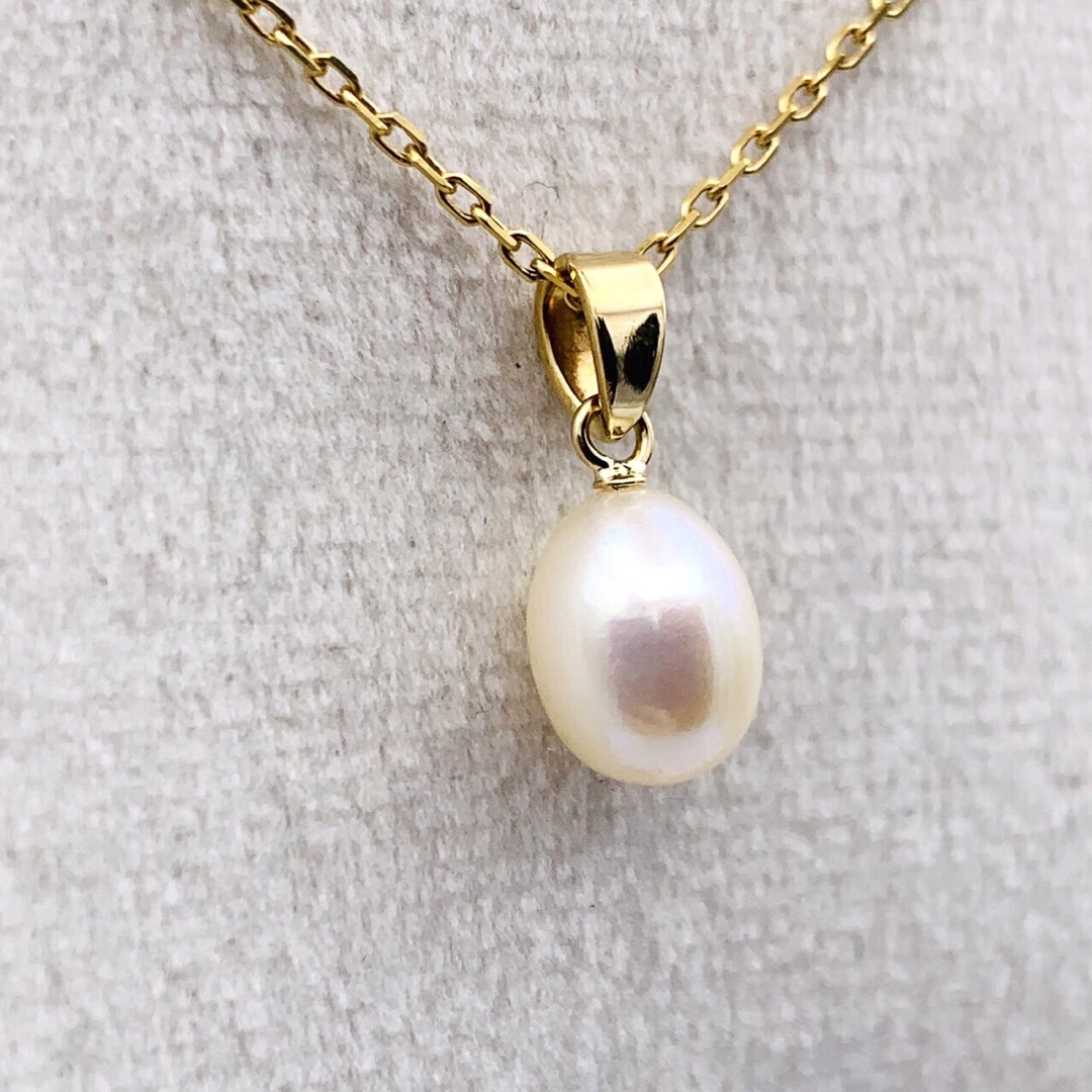 MIKIMOTO(ミキモト)の✴︎極美品　MIKIMOTO ミキモト K18 ひと粒 真珠 パール ネックレス レディースのアクセサリー(ネックレス)の商品写真