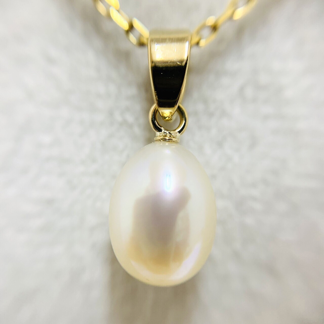 MIKIMOTO(ミキモト)の✴︎極美品　MIKIMOTO ミキモト K18 ひと粒 真珠 パール ネックレス レディースのアクセサリー(ネックレス)の商品写真