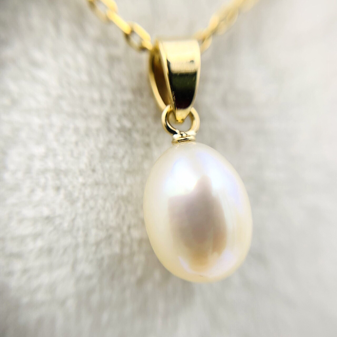 MIKIMOTO(ミキモト)の✴︎極美品　MIKIMOTO ミキモト K18 ひと粒 真珠 パール ネックレス レディースのアクセサリー(ネックレス)の商品写真