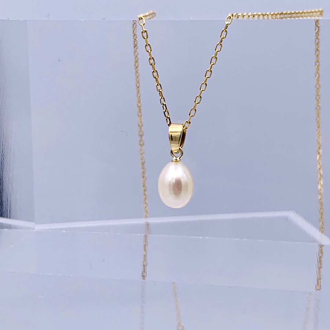 MIKIMOTO(ミキモト)の✴︎極美品　MIKIMOTO ミキモト K18 ひと粒 真珠 パール ネックレス レディースのアクセサリー(ネックレス)の商品写真