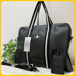 ヴィヴィアンウエストウッド(Vivienne Westwood)の未使用級 ヴィヴィアンウエストウッド 2way シボ革 ビジネス バッグ 黒(ビジネスバッグ)