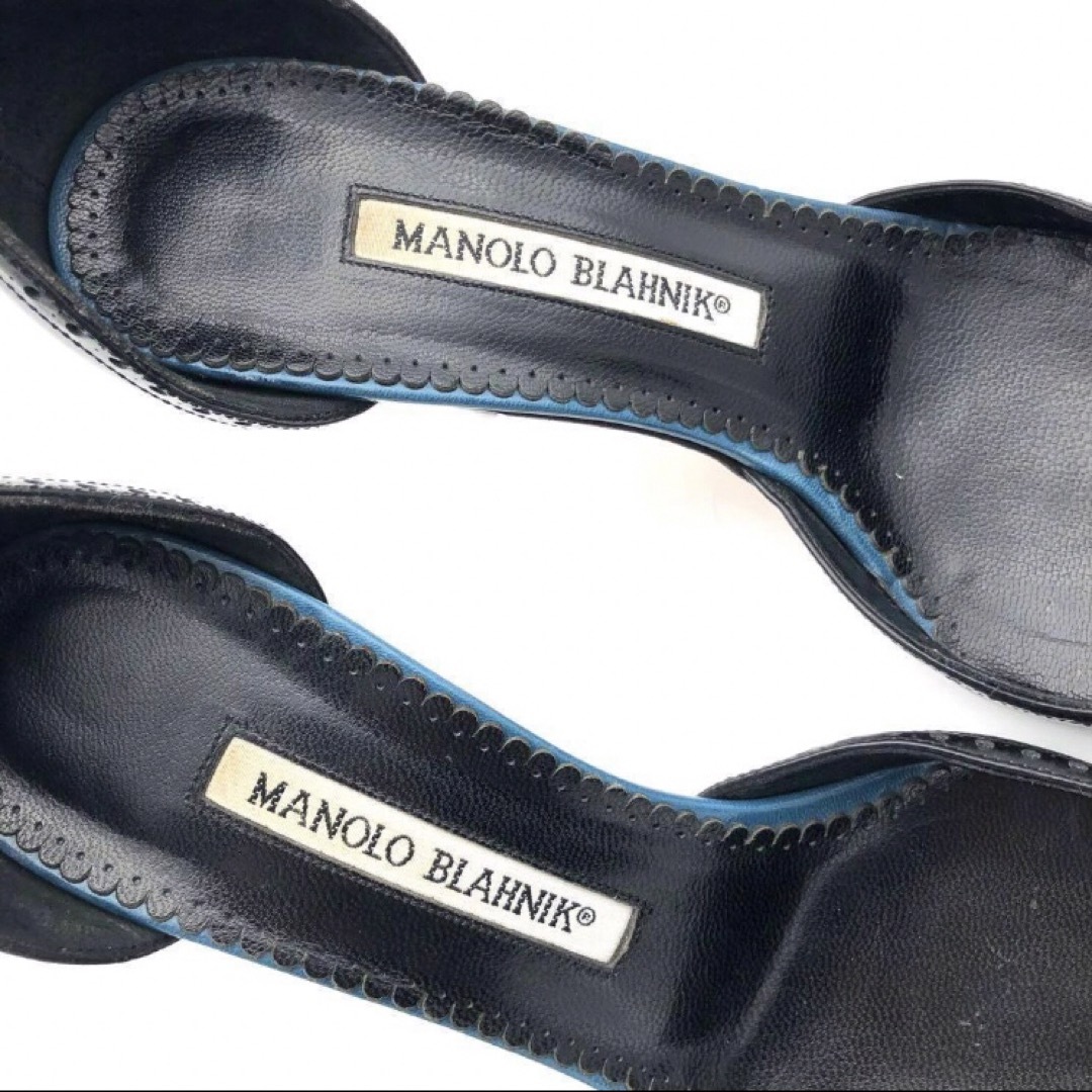 MANOLO BLAHNIK(マノロブラニク)のマノロブラニクMANOLO  BLAHNIKヒール ウィングチップ パンプス レディースの靴/シューズ(ハイヒール/パンプス)の商品写真
