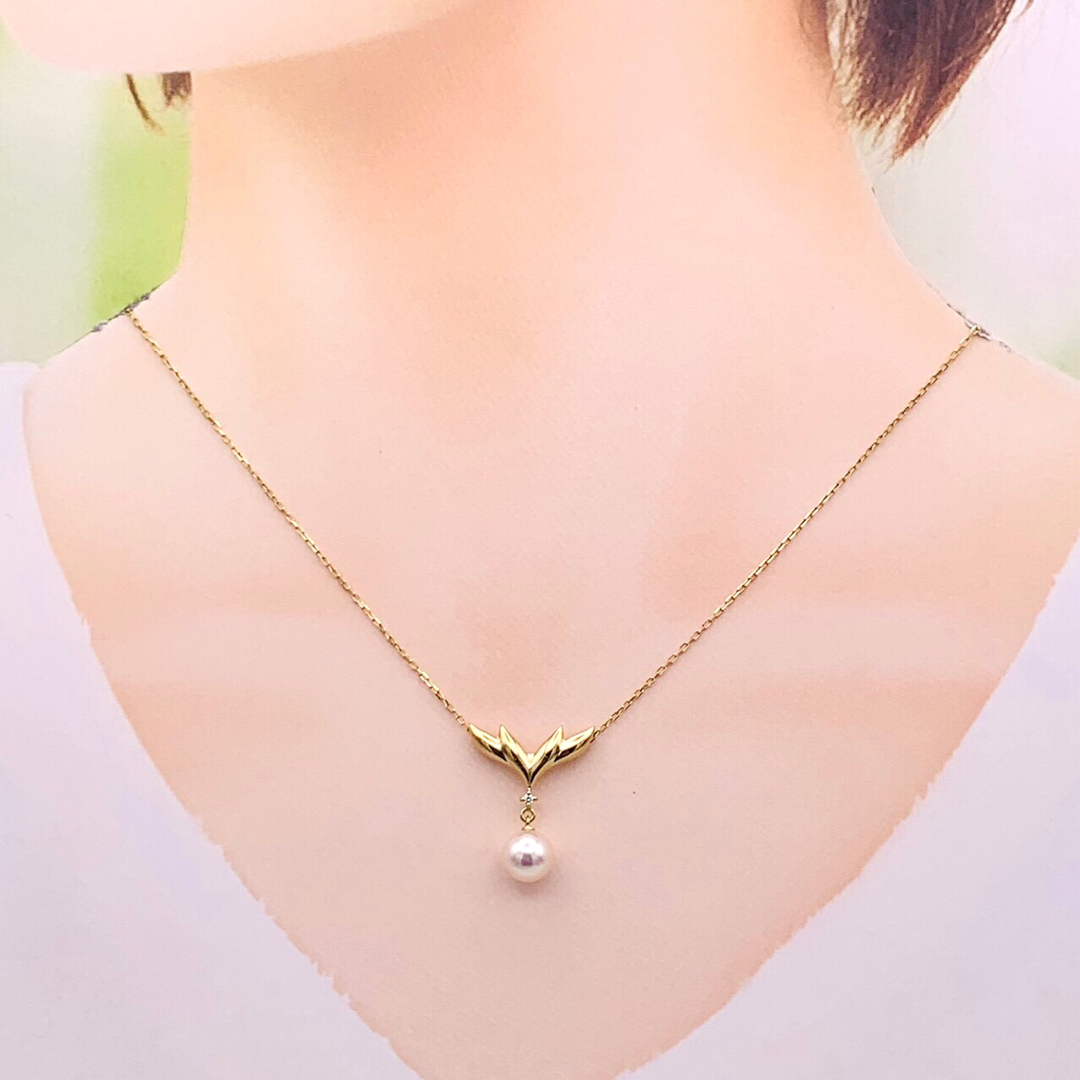 ✴︎極美品 MIKIMOTO ミキモト K18 ダイヤ 真珠 パール ネックレス ✴︎極美品 MIKIMOTO ミキモト K18 ダイヤ 真珠 パール ネックレス