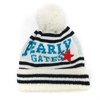 パーリーゲイツ(PEARLY GATES)のパーリーゲイツ ニット帽 ニットキャップ ゴルフ 帽子 ホワイト 240409E(その他)