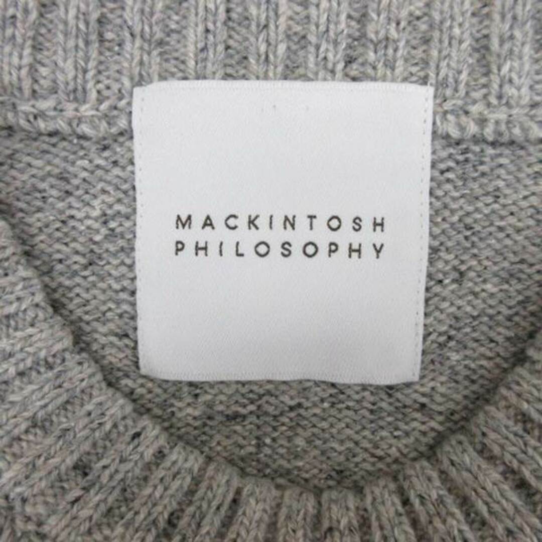 MACKINTOSH PHILOSOPHY(マッキントッシュフィロソフィー)のマッキントッシュフィロソフィー ニット セーター 長袖 グレー 240409E メンズのトップス(ニット/セーター)の商品写真