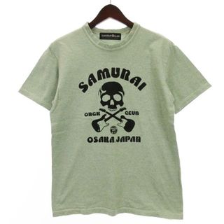 サムライジーンズ(SAMURAI JEANS)のサムライジーンズ サムライ倶楽部 スカル プリント Tシャツ 半袖 グリーン系(Tシャツ/カットソー(半袖/袖なし))