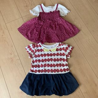 ブランシェス(Branshes)の女の子　半袖トップス　95 セット(Tシャツ/カットソー)