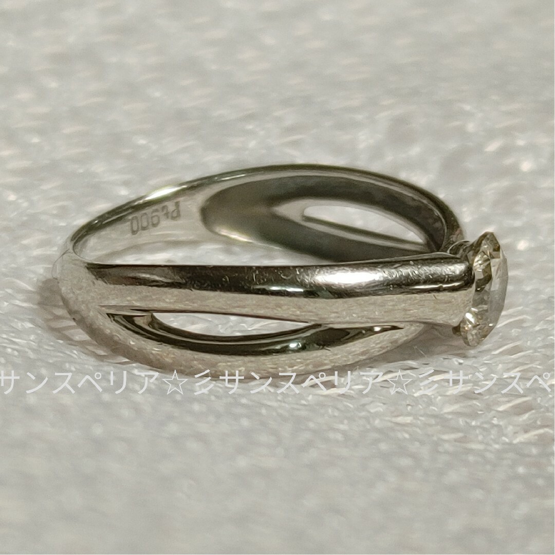 Pt900　ダイヤモンド0.37ctクロスラインリング レディースのアクセサリー(リング(指輪))の商品写真