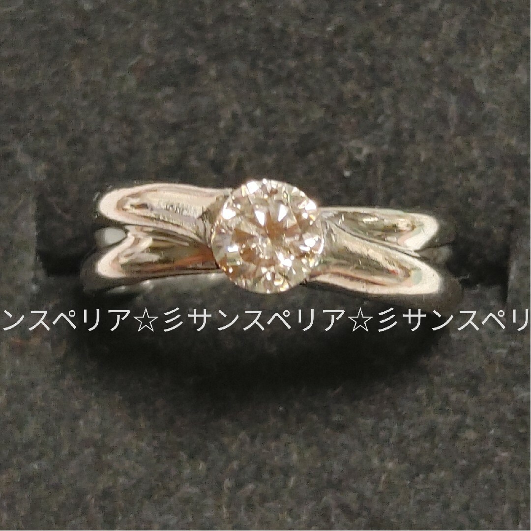 Pt900　ダイヤモンド0.37ctクロスラインリング レディースのアクセサリー(リング(指輪))の商品写真