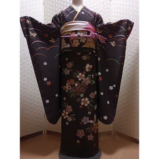 限定価格！☆新古品（しつけ糸付）☆ 成人式  金彩 豪華振袖6点セット(振袖)