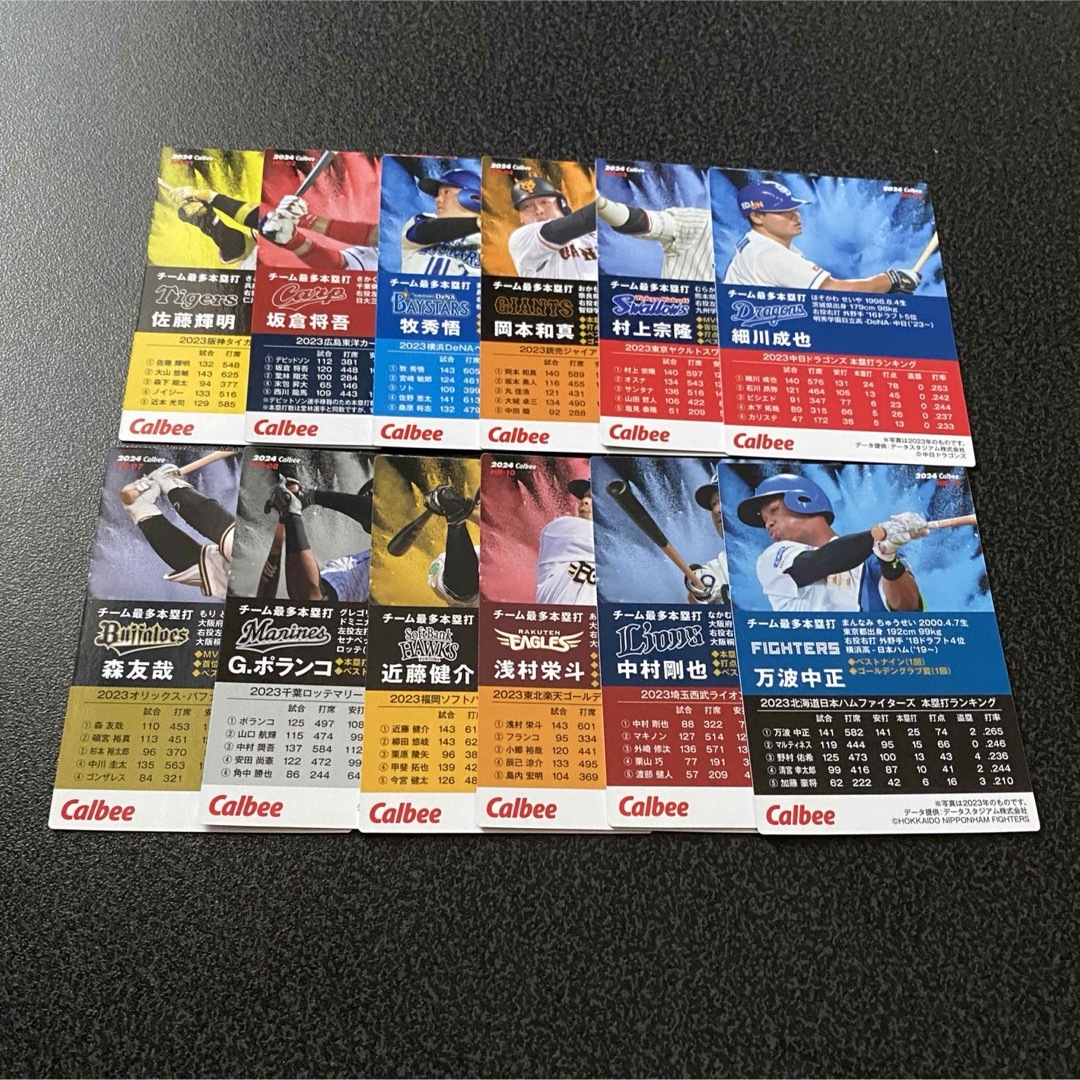 カルビー(カルビー)の24プロ野球チップス オンライン限定カードコンプ12枚セット エンタメ/ホビーのトレーディングカード(シングルカード)の商品写真