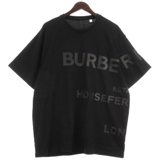 バーバリー(BURBERRY)のバーバリー HARLFORD Tシャツ 半袖 ロゴ 8032299 ブラック L(Tシャツ/カットソー(半袖/袖なし))