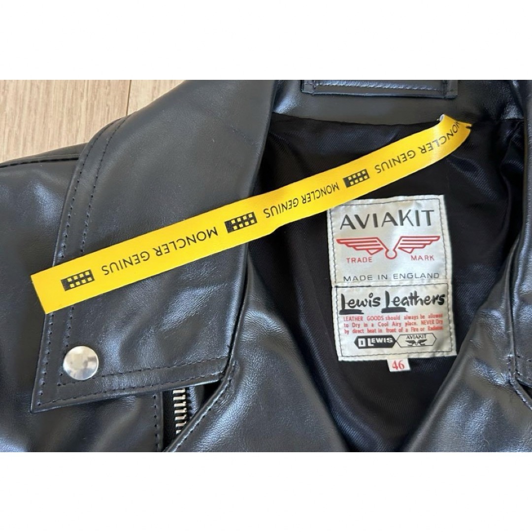 FRAGMENT(フラグメント)のモンクレール. フラグメント. ルイスレザー サイズ46 新品 メンズのジャケット/アウター(ライダースジャケット)の商品写真