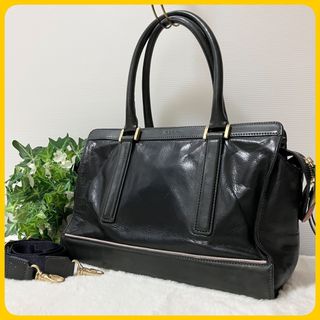 Paul Smith 2way トート ショルダー バッグ 黒 収納多数 レザー