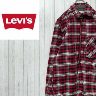 リーバイス(Levi's)のリーバイス　ジップアップジャケット　長袖シャツ　チェック柄　エルボーパッド　Ｓ(その他)