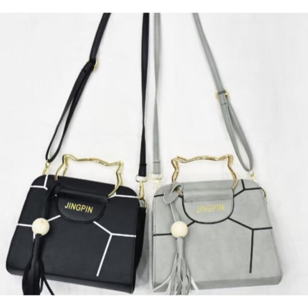 ショルダーバッグ   ミニ  猫  グレー  韓国 レディースのバッグ(ショルダーバッグ)の商品写真