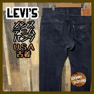 リーバイス(Levi's)のデニム リーバイス メンズ パンツ ブラック L 34 501 ストレート 古着(デニム/ジーンズ)