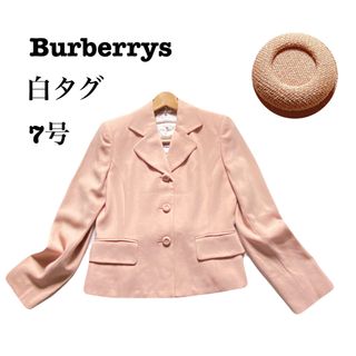 バーバリー(BURBERRY)のバーバリー　美品　クリーニング済み　白タグ　レディース　テーラードジャケット(テーラードジャケット)