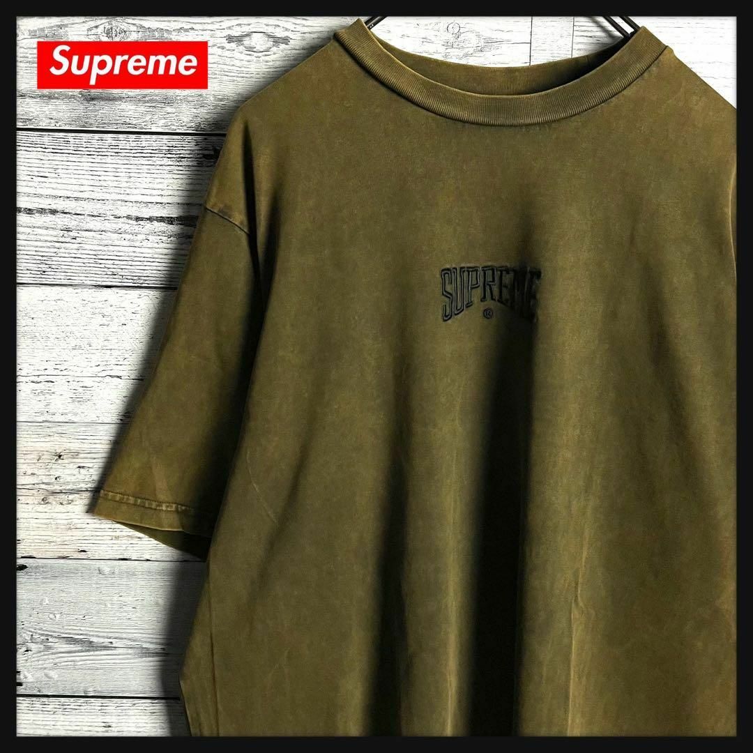 Supreme(シュプリーム)の【美品　希少】シュプリーム☆ センター刺繍ロゴ入りヴィンテージ加工半袖Tシャツ その他のその他(その他)の商品写真