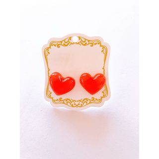 ハートのピアス レッド(ピアス)