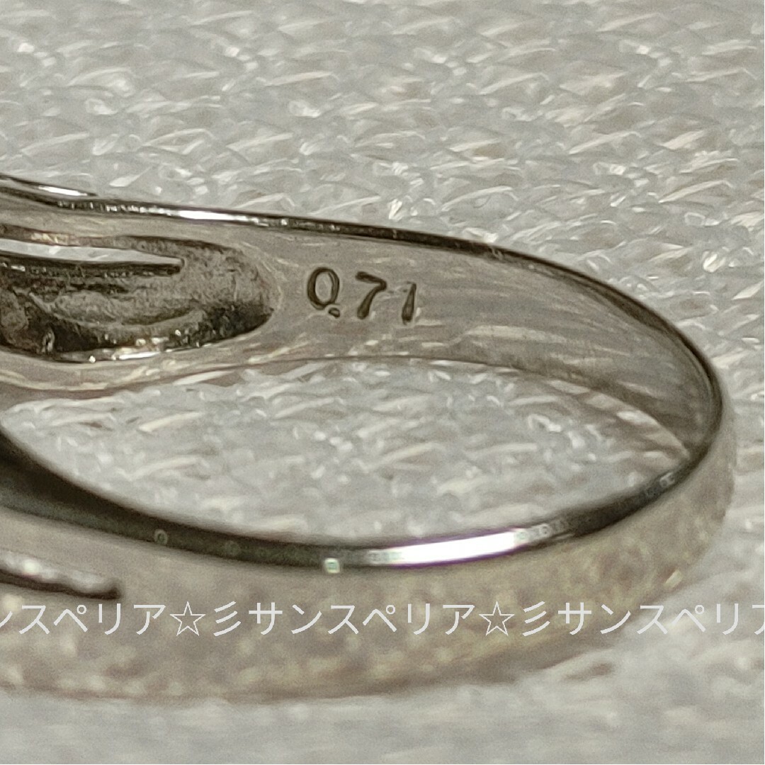 Pt900　ダイヤモンド0.71ctＶ字デザインリング レディースのアクセサリー(リング(指輪))の商品写真