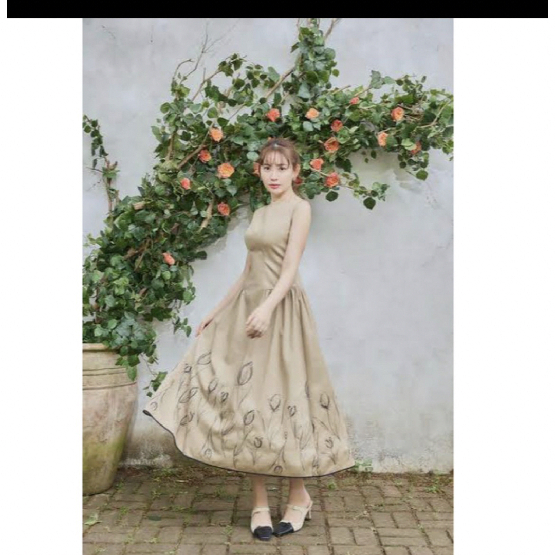 Her lip to(ハーリップトゥ)のherlipto♡tulip cotton blend midi dress レディースのワンピース(ロングワンピース/マキシワンピース)の商品写真