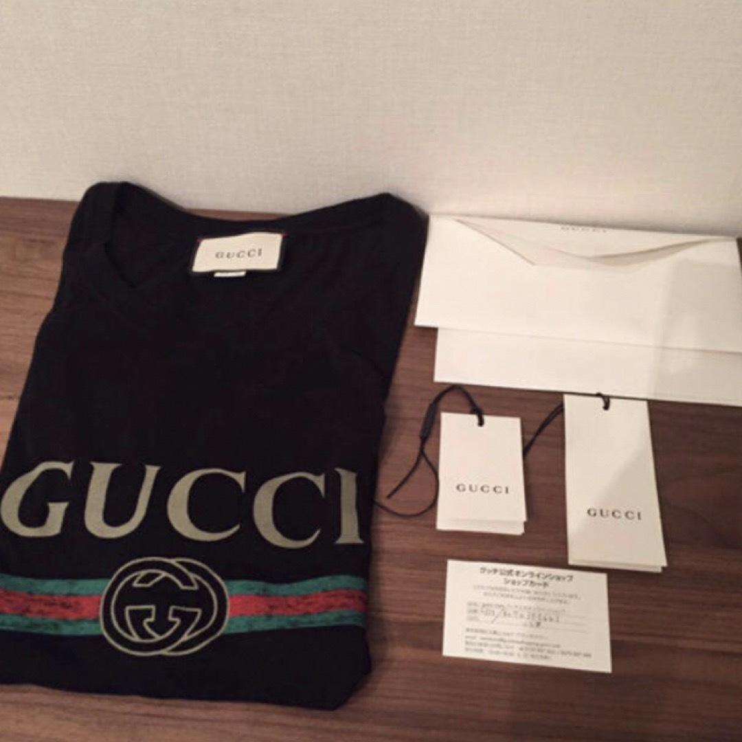 Gucci(グッチ)の定価48600円 GUCCI ロゴウォッシュドオーバーサイズTシャツ   メンズのトップス(Tシャツ/カットソー(半袖/袖なし))の商品写真