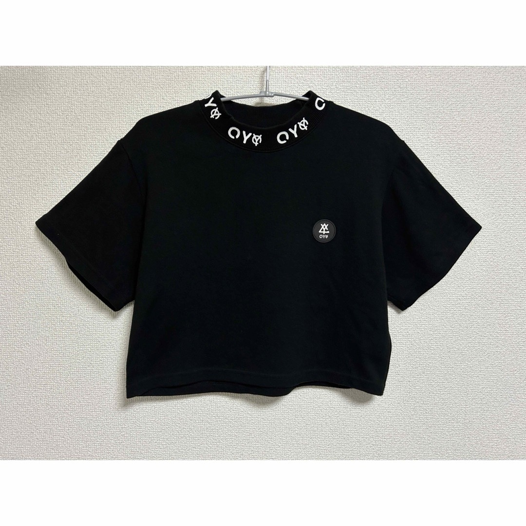 OY(オーワイ)の美品　OY/オーワイ』 ショートモックネック クロップド丈 半袖Tシャツ レディースのトップス(Tシャツ(半袖/袖なし))の商品写真