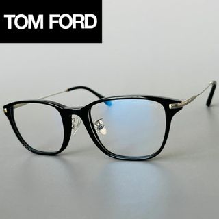 TOM FORD EYEWEAR - メガネ トムフォード アジアンフィット ウェリントン ブラック 黒 シルバー