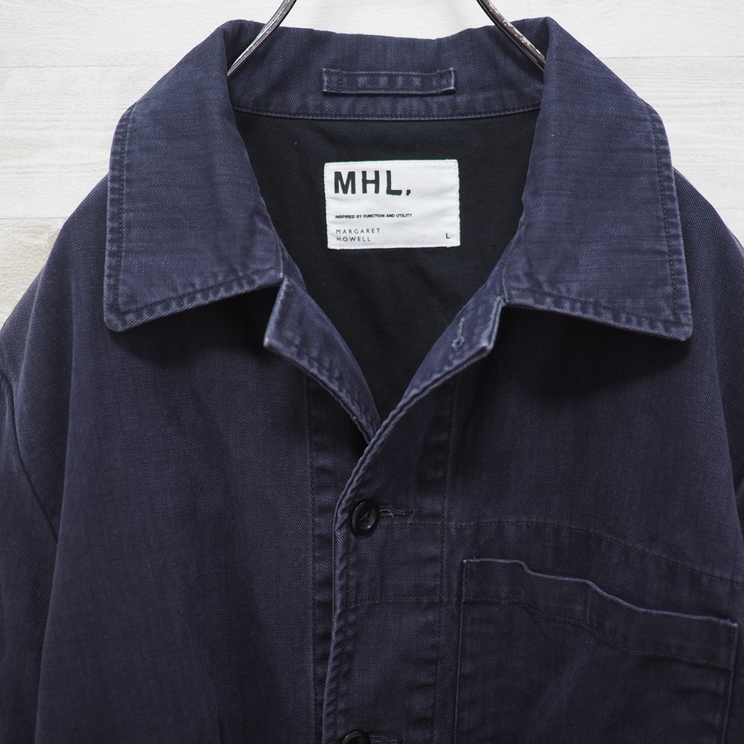 MHL.(エムエイチエル)のMHL. 17AW 顔料染めツイルカバーオール-Navy/L メンズのジャケット/アウター(カバーオール)の商品写真