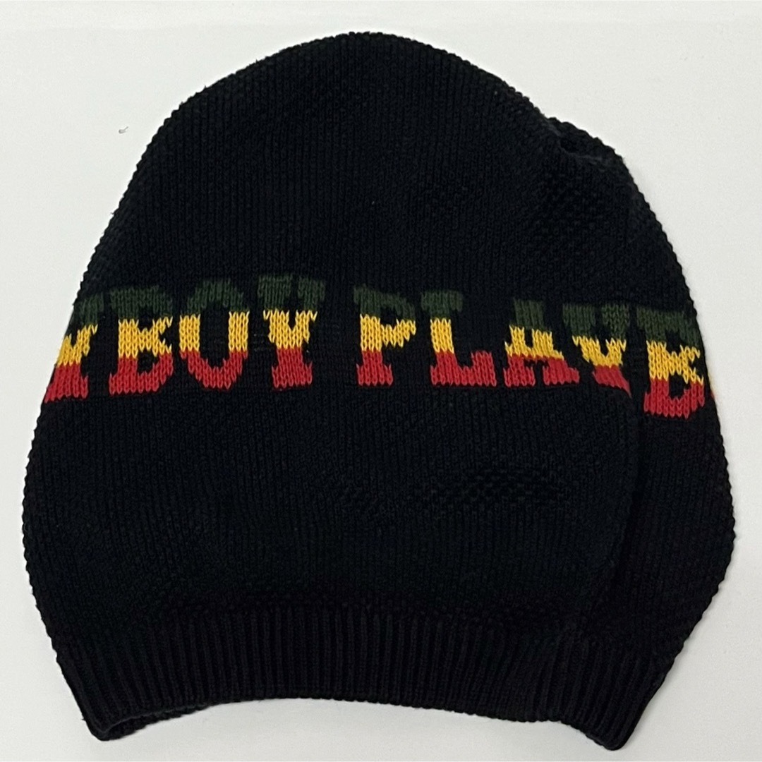 PLAYBOY(プレイボーイ)のPLAY BOY Rasta Beanie Black メンズの帽子(ニット帽/ビーニー)の商品写真