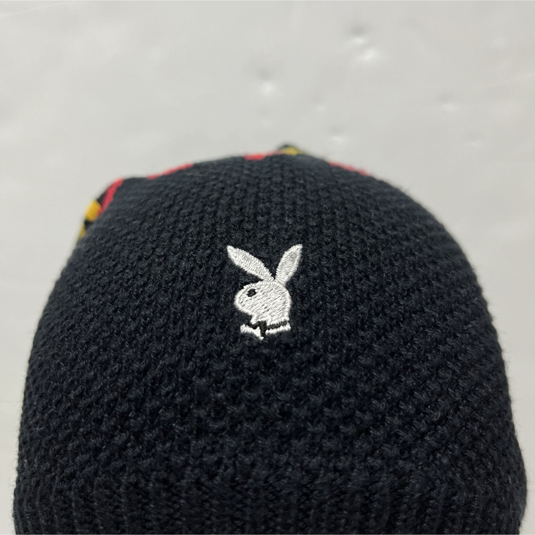 PLAYBOY(プレイボーイ)のPLAY BOY Rasta Beanie Black メンズの帽子(ニット帽/ビーニー)の商品写真